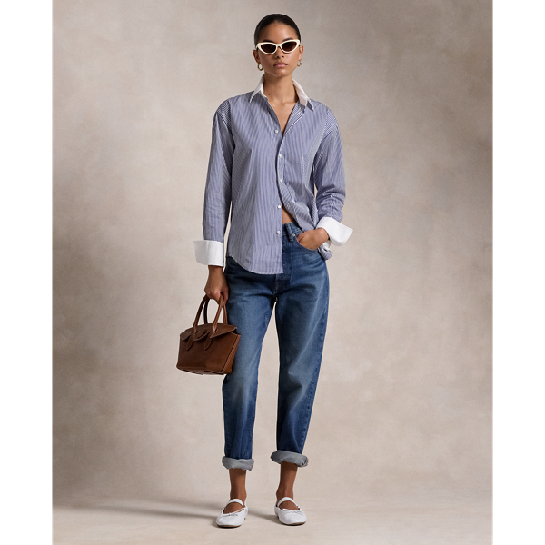 Relaxed Fit Two-Tone Striped Shirt | Ralph Lauren