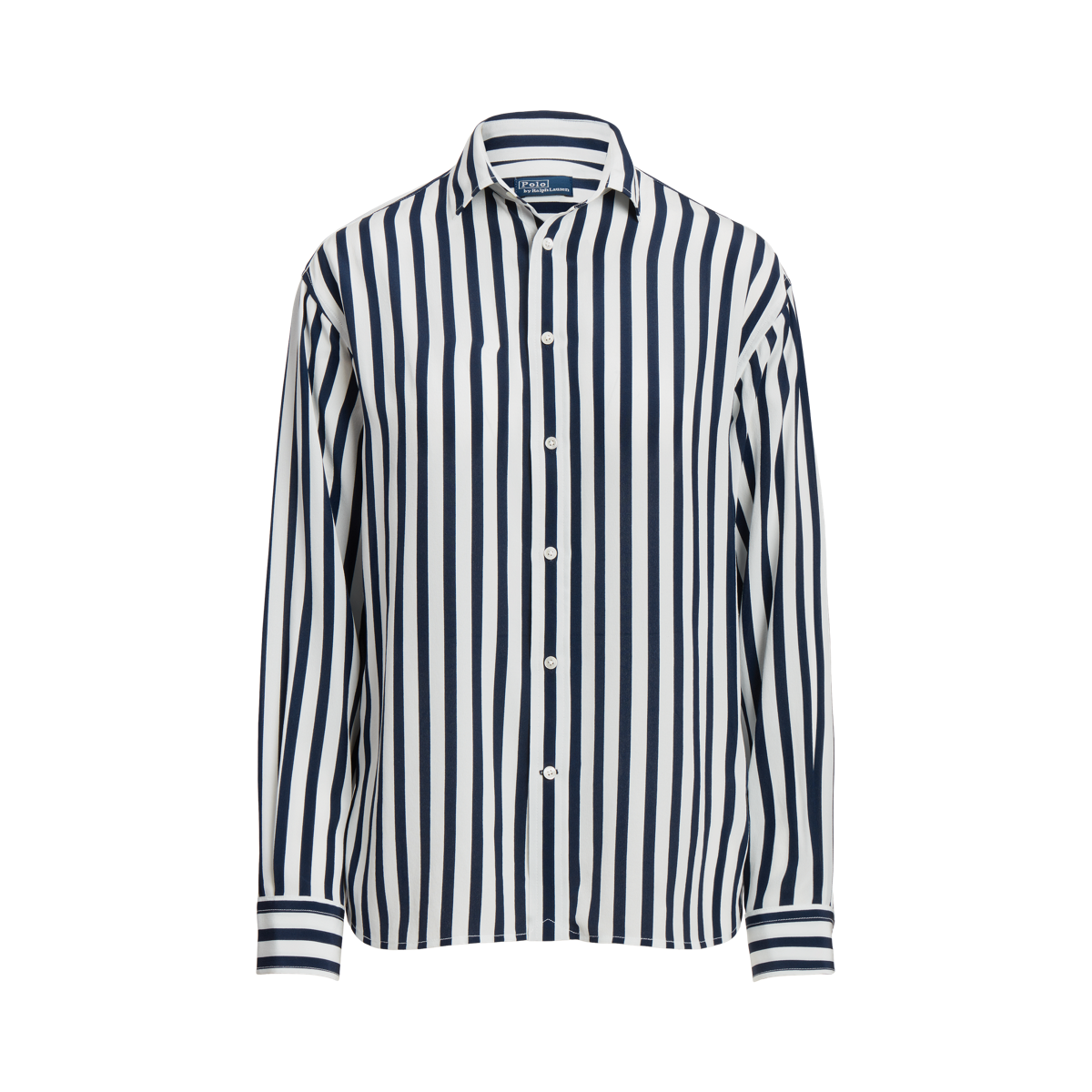 Relaxed Fit Striped Silk Shirt | Ralph Lauren