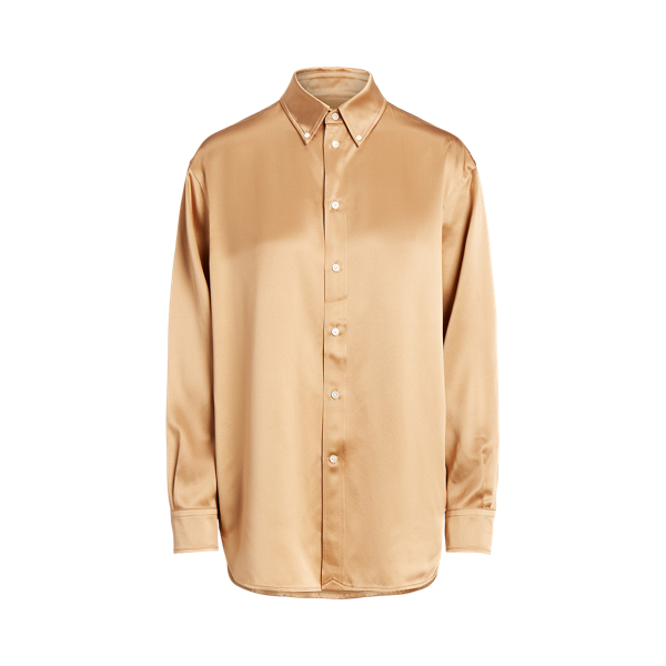 Relaxed Fit Silk Charmeuse Shirt Polo Ralph Lauren 1