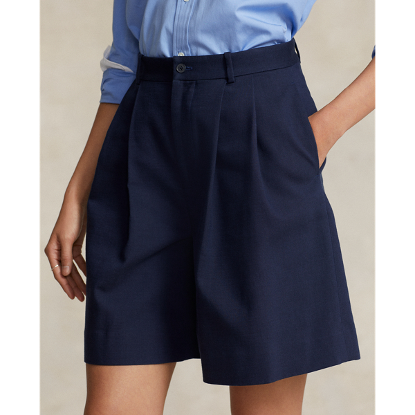 Newport Navy Relaxed Fit Long Pleated Short Polo Ralph Lauren 6