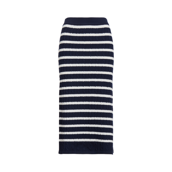 Gestreifter Strickrock mit Zopfmuster Polo Ralph Lauren in 1