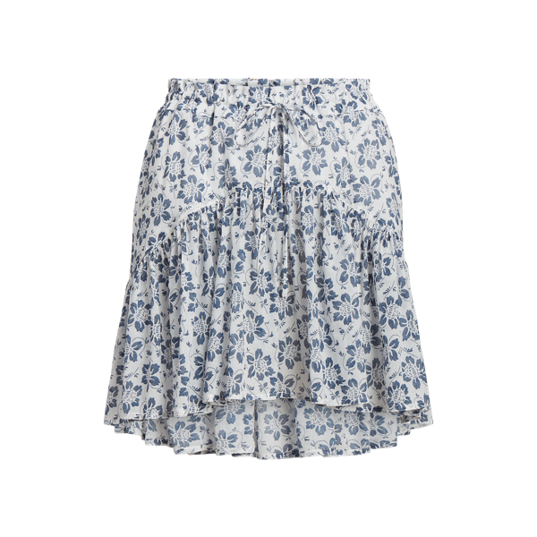 Jupe fleurie en voile de coton Polo Ralph Lauren en 1