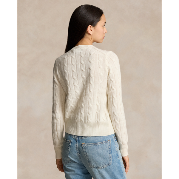 売れ筋商品|||ラルフローレン ニット&セーター レディース アウター CABLE KNIT WOOL CASHMERE CARDIGAN - Cardigan - carmine pink Metallic Mini-Cable Cardigan