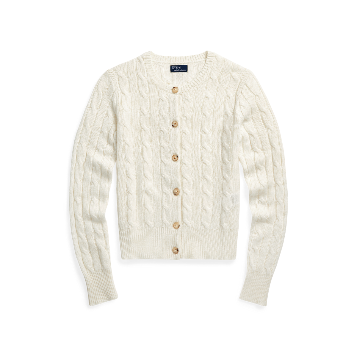 コート RALPH LAUREN COLLECTION CABLE KNIT LONG SLEEVE CARDIGAN Ralph Lauren Collection High Shine Cable-Knit Cashmere