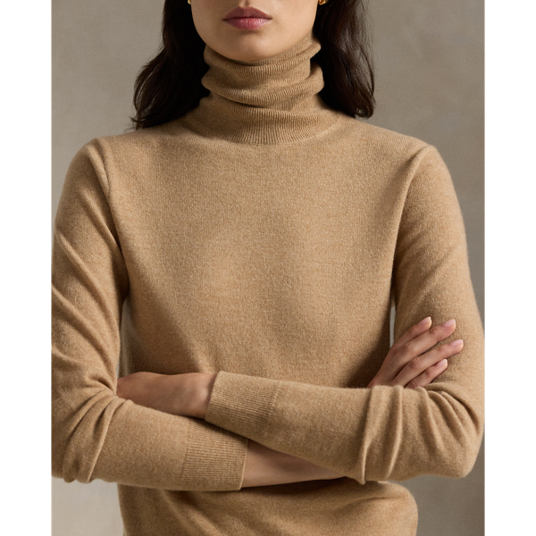 Lauren orders Ralph Lauren Womens Medium Soft Cashmere Turtleneck Sweater Beige