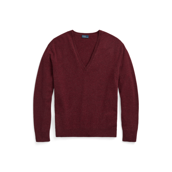 Relaxed Fit Cashmere V-Neck Jumper