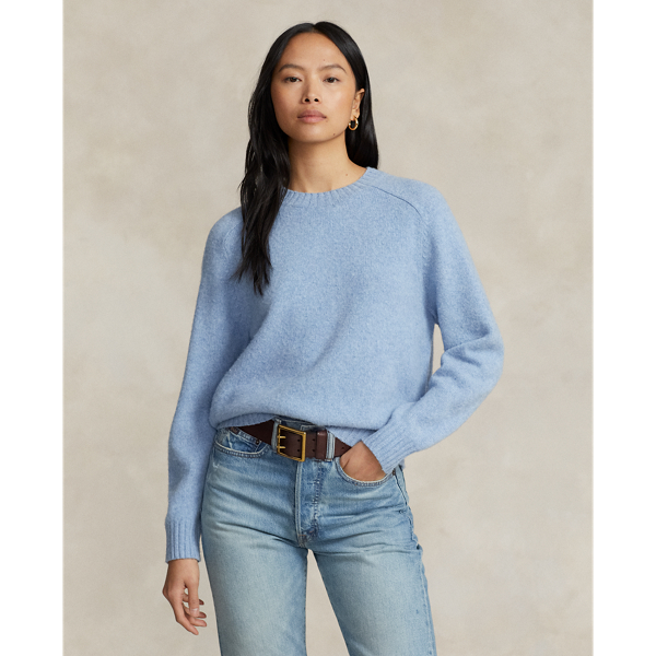 Ice Blue Heather Wool-Cashmere Sweater Polo Ralph Lauren 1