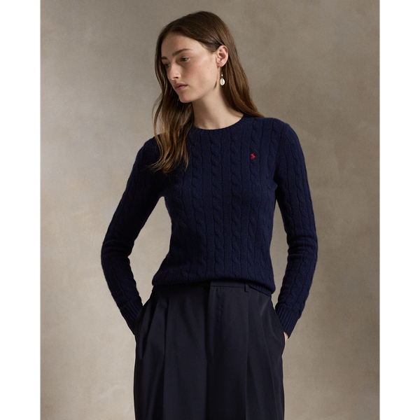 Cable Knit Wool Cashmere Jumper for Women Ralph Lauren UK