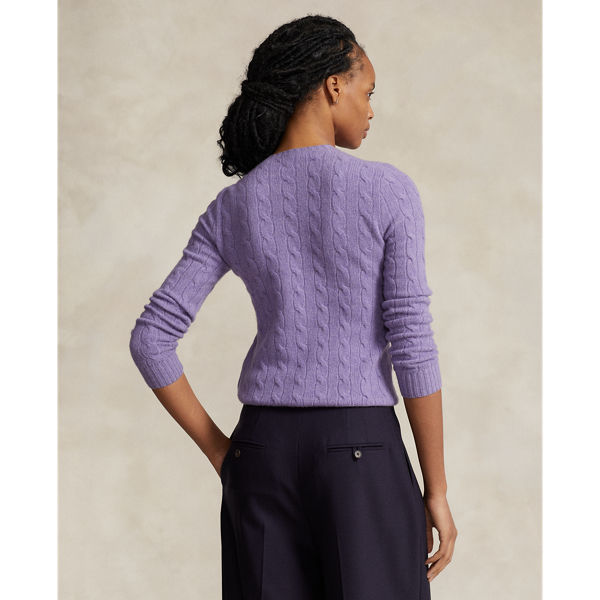 Wisteria Melange Cable-Knit Wool-Cashmere Sweater Polo Ralph Lauren 5