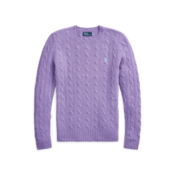 Wisteria Melange Cable-Knit Wool-Cashmere Sweater Polo Ralph Lauren 2