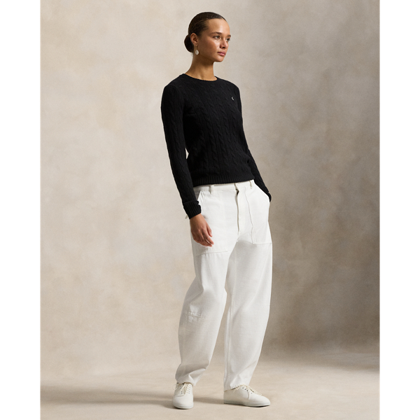 Polo Black Cable-Knit Wool-Cashmere Sweater Polo Ralph Lauren 4
