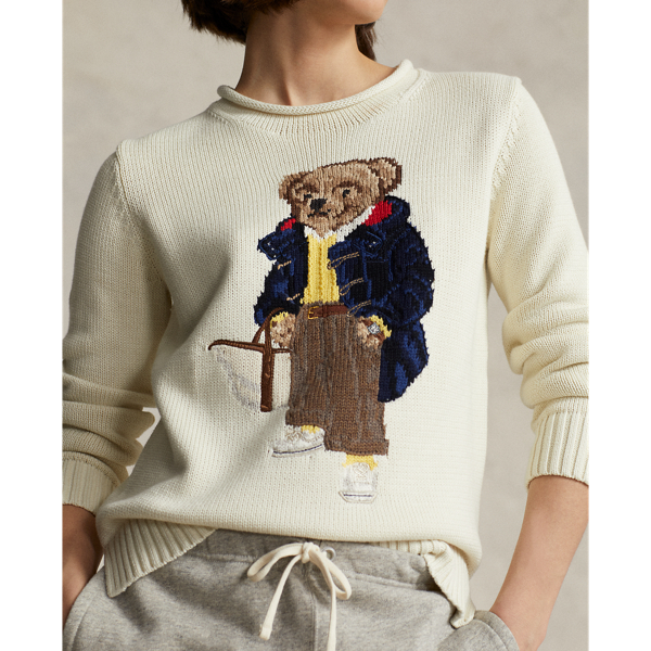 Polo Bear Cotton Jumper for Women Ralph Lauren UK