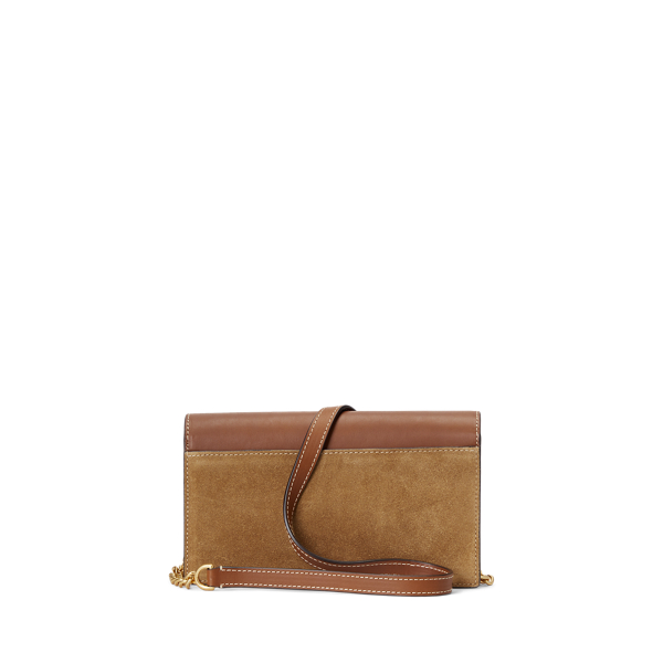 Polo ID Suede-Leather Chain Wallet & Bag