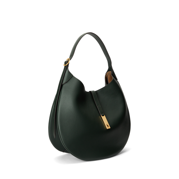 Gro&szlig;e Schultertasche Polo ID aus Leder Polo Ralph Lauren in Gr&uuml;n 3