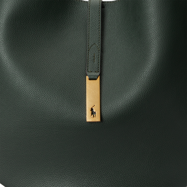 Gro&szlig;e Schultertasche Polo ID aus Leder Polo Ralph Lauren in Gr&uuml;n 6