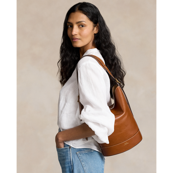 Leather Bellport Bucket Bag