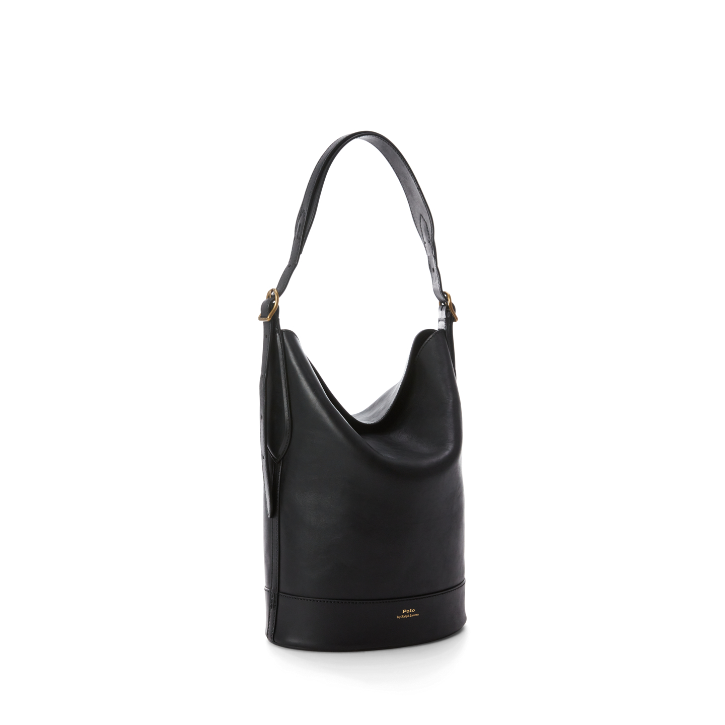 Женская сумка Ralph Lauren Bellport Leather Bucket, цвет: Чёрный — фото 1
