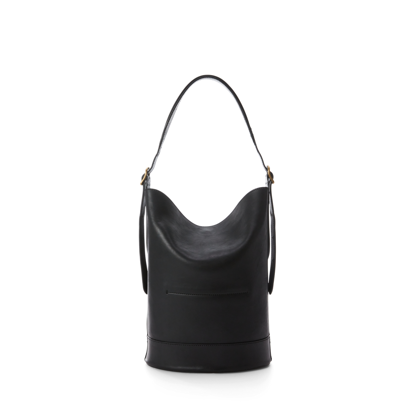 Женская сумка Ralph Lauren Bellport Leather Bucket, цвет: Чёрный — фото 2