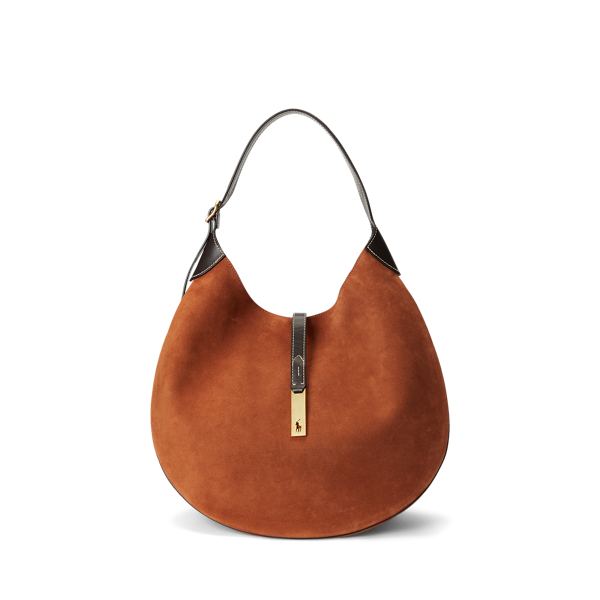Grand Sac Shoulder Polo ID daim et cuir Polo Ralph Lauren en 1