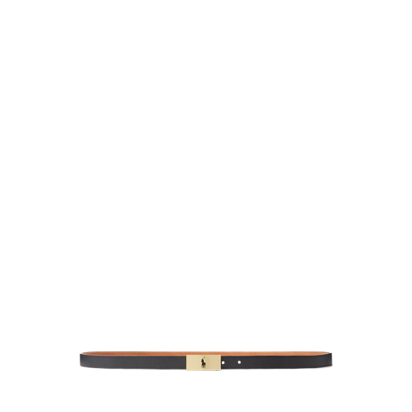 Polo ID Reversible Vachetta Leather Belt Ralph Lauren