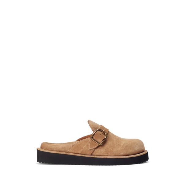 Caramel Sueded Calfskin Clog Polo Ralph Lauren 1