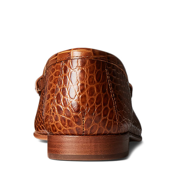 Cuoio Croc-Embossed Leather Penny Loafer Polo Ralph Lauren 3