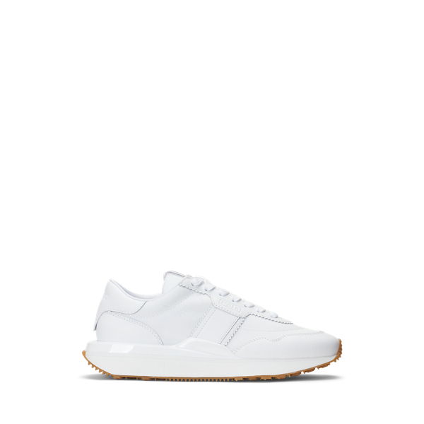 White Train 89 Leather & Oxford Sneaker Polo Ralph Lauren 1