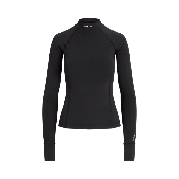 Logo Jersey Long-Sleeve Mockneck T-Shirt RLX 1