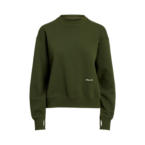 Sweat col rond molleton RLX en Vert nymphe 2