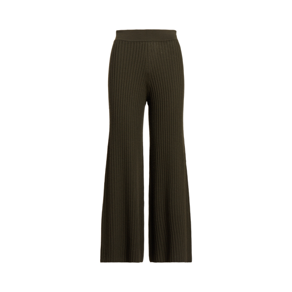 Cal&ccedil;a larga de malha de l&atilde; merino