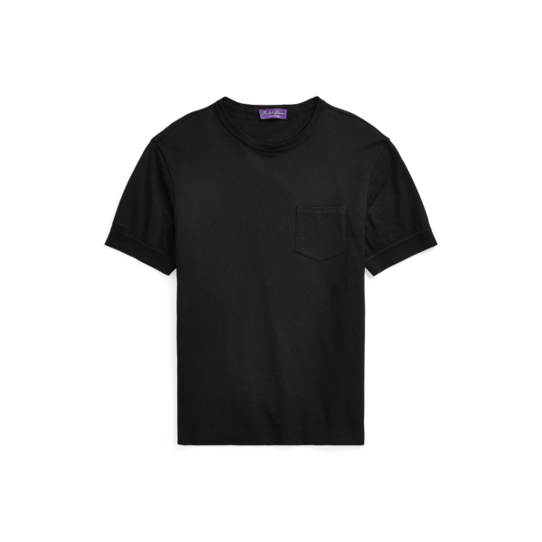 Cotton-Blend Piqu&eacute; Pocket T-Shirt Purple Label 1