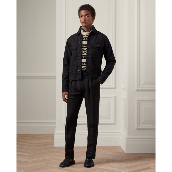 Polo Black Piqu&eacute; Trucker Jacket Purple Label 4