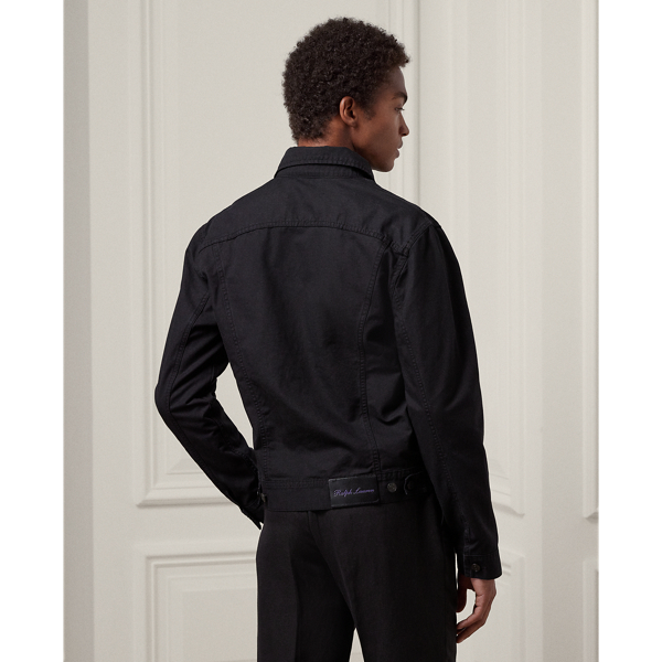 Polo Black Piqu&eacute; Trucker Jacket Purple Label 5