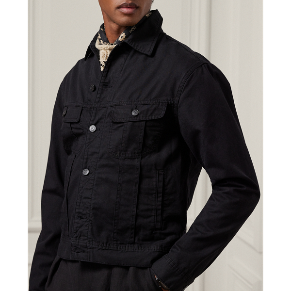 Polo Black Piqu&eacute; Trucker Jacket Purple Label 6
