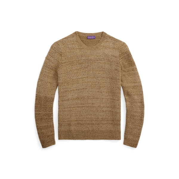 Rundhalspullover aus Seide und Leinen Purple Label in 1