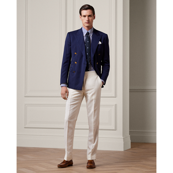 Blue/White Bengal-Stripe Poplin Shirt Purple Label 4