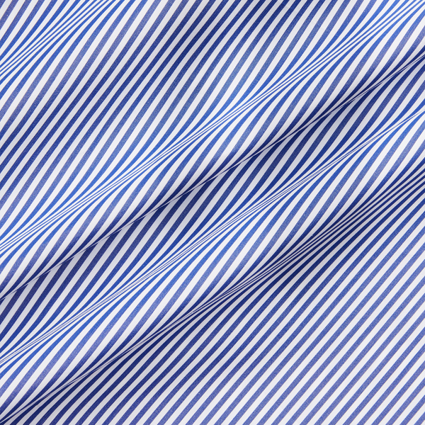 Blue/White Bengal-Stripe Poplin Shirt Purple Label 7