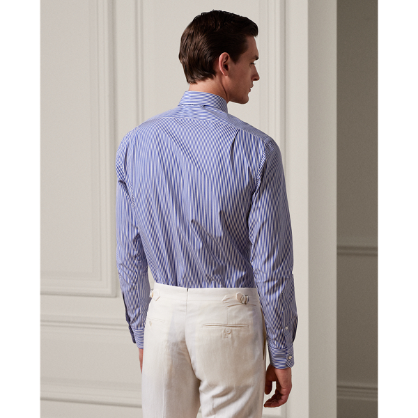 Blue/White Bengal-Stripe Poplin Shirt Purple Label 5