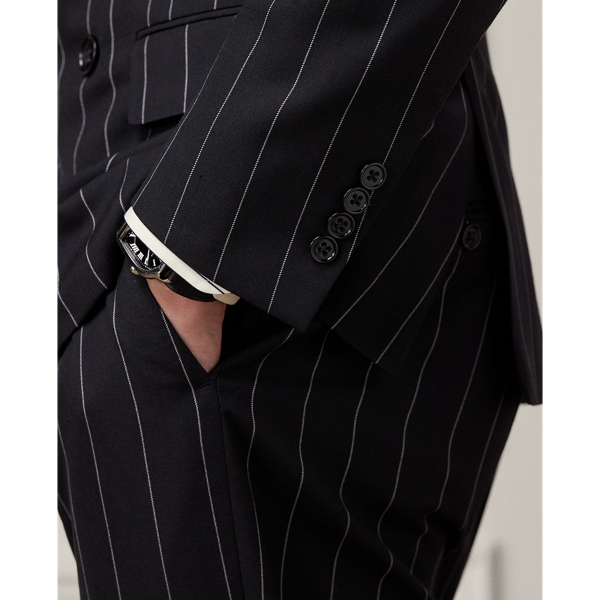 Black/Cream Ralph Handmade Pinstripe Twill Suit Purple Label 7