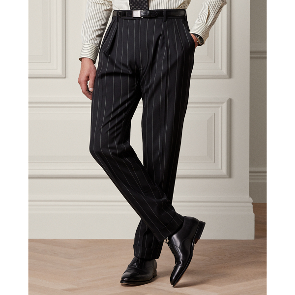 Black/Cream Ralph Handmade Pinstripe Twill Suit Purple Label 8