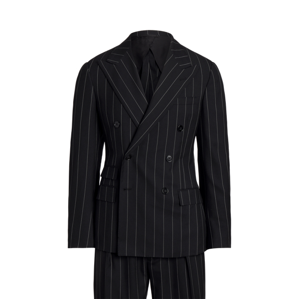 Black/Cream Ralph Handmade Pinstripe Twill Suit Purple Label 2