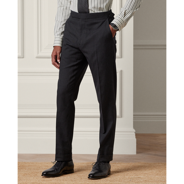 Black/Cream Kent Hand-Tailored Striped Three-Piece Suit Purple Label 10