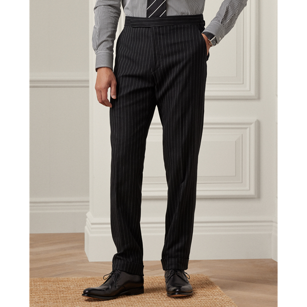 Black/Cream Kent Hand-Tailored Pinstripe Suit Purple Label 8