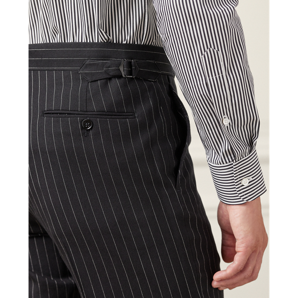 Black/Cream Kent Hand-Tailored Pinstripe Suit Purple Label 10