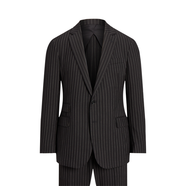 Black/Cream Kent Hand-Tailored Pinstripe Suit Purple Label 2