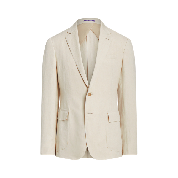 Giacca Kent in lino e seta fatta a mano Purple Label in 1