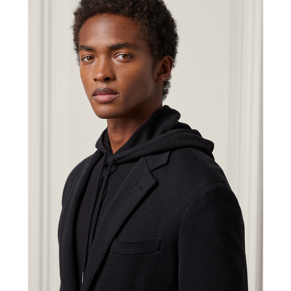 Black Hadley Hand-Tailored Double-Knit Jacket Purple Label 6