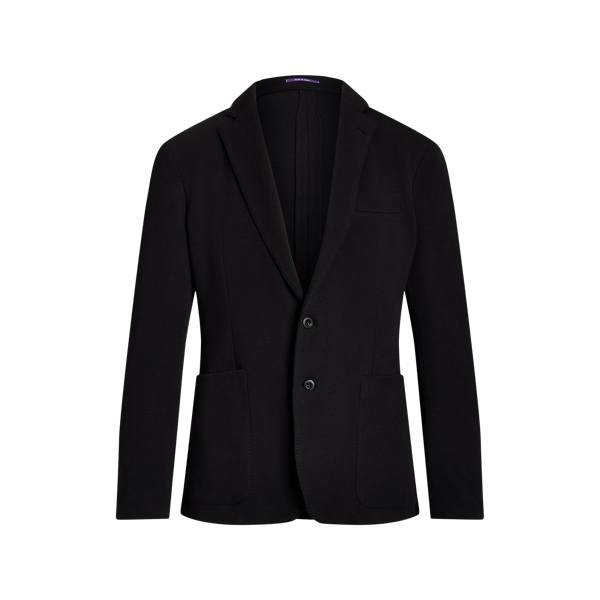 Black Hadley Hand-Tailored Double-Knit Jacket Purple Label 2