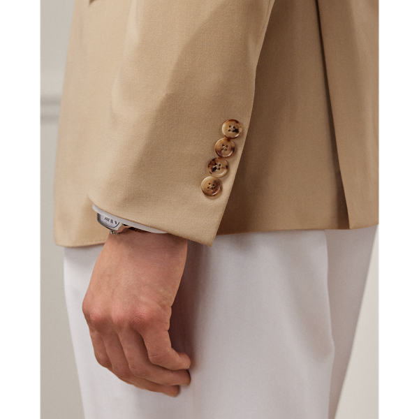 Classic Tan Kent Hand-Tailored Wool Suit Jacket Purple Label 7