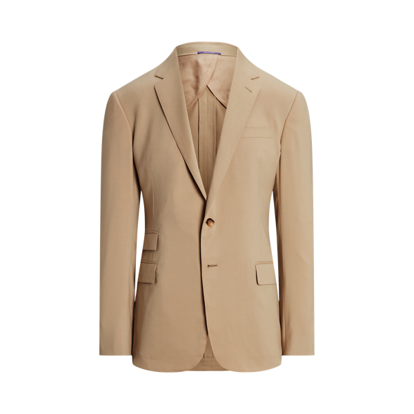 Classic Tan Kent Hand-Tailored Wool Suit Jacket Purple Label 2